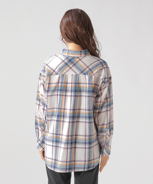 BAYFLOW(ベイフロー)の「リネンチェックシャツ(シャツ/ブラウス・レディース・イエロー/ブルー/グリーン・SMALL/MEDIUM)」の16枚目の写真
