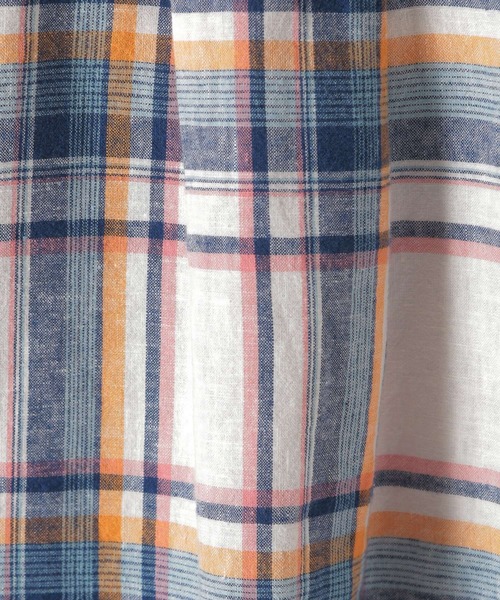 BAYFLOW(ベイフロー)の「リネンチェックシャツ(シャツ/ブラウス・レディース・イエロー/ブルー/グリーン・SMALL/MEDIUM)」の11枚目の写真