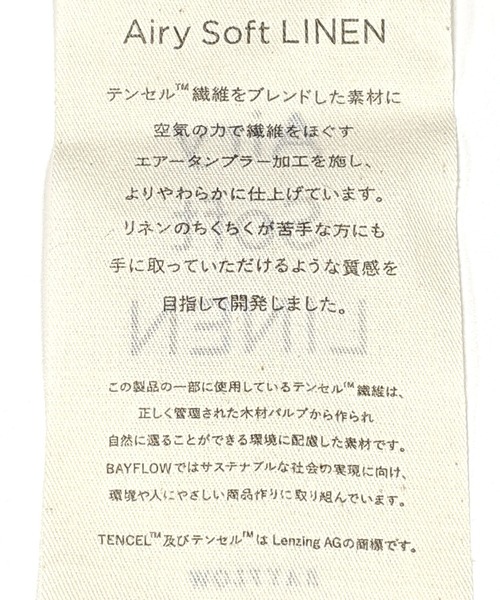 BAYFLOW(ベイフロー)の「リネンチェックシャツ(シャツ/ブラウス・レディース・イエロー/ブルー/グリーン・SMALL/MEDIUM)」の6枚目の写真
