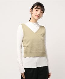 archives | カシュクール風ベスト+デザインカットソー(Tシャツ/カットソー)