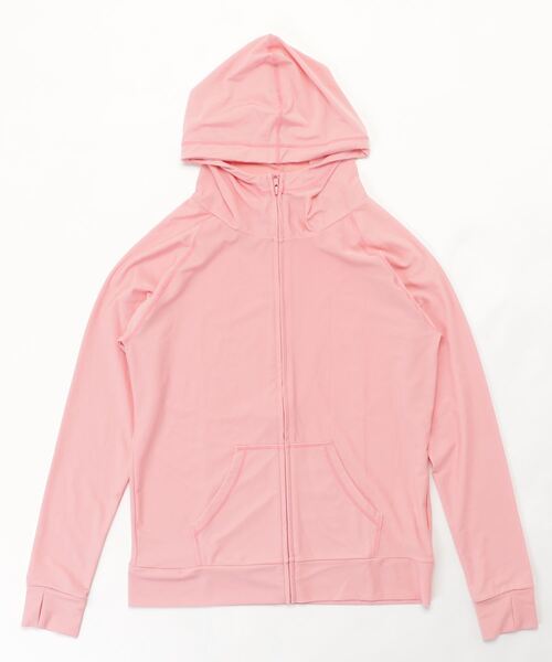 Lace Ladies（レースレディース）の「UVカット長袖ラッシュガード　フード付き（ラッシュガード・レディース・ローズ/パープル/ピンク/グリーン/ブラック/ライトブルー/ホワイト/ネイビー/ブルー・M/S/L/LL）」の16枚目の写真