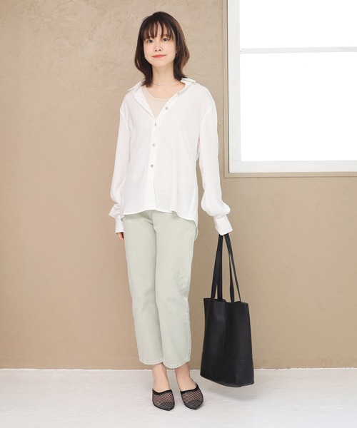 SESTO（セスト）の「ポインテッドトゥウエッジメッシュシアーミュールサンダル（サンダル・レディース・ブラック/ベージュ・L/S/3L/LL/M）」の9枚目の写真