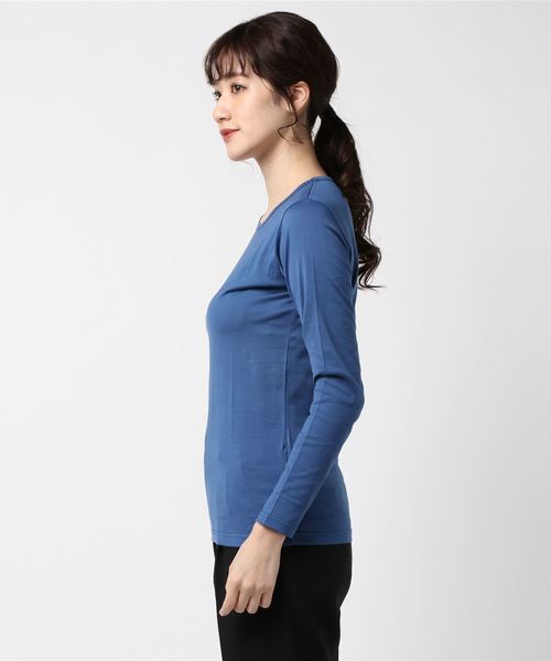 SUNSPEL(サンスペル)の「SUNSPEL / WOMEN’S Q82 PLAIN(Tシャツ/カットソー・レディース・ブルー/ワインレッド・1/2)」の15枚目の写真