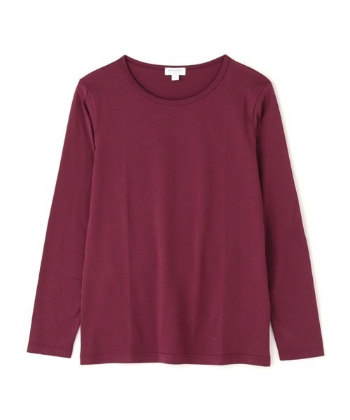 SUNSPEL(サンスペル)の「SUNSPEL / WOMEN’S Q82 PLAIN(Tシャツ/カットソー・レディース・ブルー/ワインレッド・1/2)」の1枚目の写真