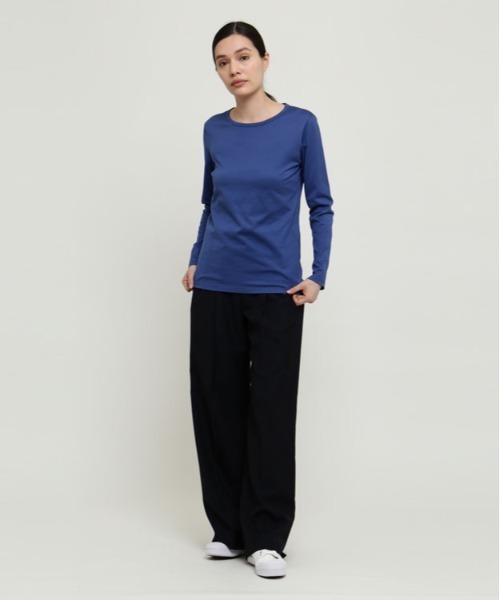 SUNSPEL(サンスペル)の「SUNSPEL / WOMEN’S Q82 PLAIN(Tシャツ/カットソー・レディース・ブルー/ワインレッド・1/2)」の4枚目の写真