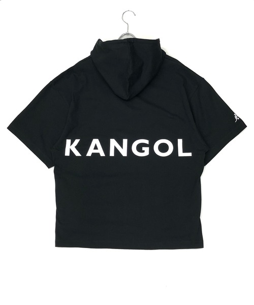KANGOL(カンゴール)の「【KANGOL×A.S.M コラボ】アメリカンコットン / KANGOL オーバーサイズ ルーズサイズ バックプリント パーカー Tシャツ(5分袖)(パーカー・メンズ・ホワイト/ブラック/ベージュ/ブラック系その他/スモークピンク/ブルー系/ブルー系1/ベージュ系/ベージュ系1・FREE)」の16枚目の写真