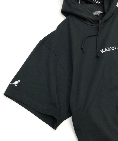 KANGOL(カンゴール)の「【KANGOL×A.S.M コラボ】アメリカンコットン / KANGOL オーバーサイズ ルーズサイズ バックプリント パーカー Tシャツ(5分袖)(パーカー・メンズ・ホワイト/ブラック/ベージュ/ブラック系その他/スモークピンク/ブルー系/ブルー系1/ベージュ系/ベージュ系1・FREE)」の17枚目の写真