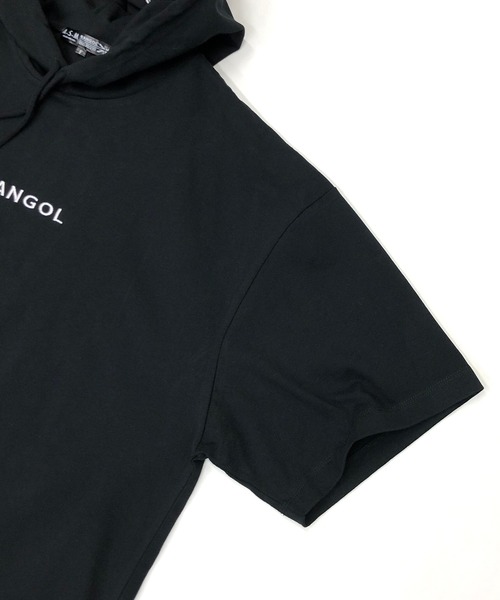 KANGOL(カンゴール)の「【KANGOL×A.S.M コラボ】アメリカンコットン / KANGOL オーバーサイズ ルーズサイズ バックプリント パーカー Tシャツ(5分袖)(パーカー・メンズ・ホワイト/ブラック/ベージュ/ブラック系その他/スモークピンク/ブルー系/ブルー系1/ベージュ系/ベージュ系1・FREE)」の18枚目の写真