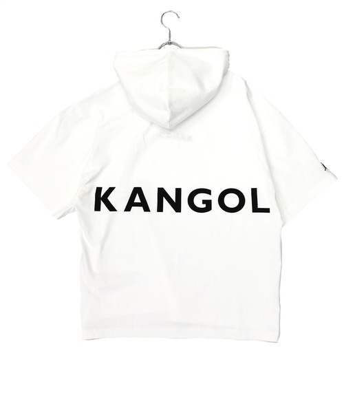 KANGOL(カンゴール)の「【KANGOL×A.S.M コラボ】アメリカンコットン / KANGOL オーバーサイズ ルーズサイズ バックプリント パーカー Tシャツ(5分袖)(パーカー・メンズ・ホワイト/ブラック/ベージュ/ブラック系その他/スモークピンク/ブルー系/ブルー系1/ベージュ系/ベージュ系1・FREE)」の21枚目の写真