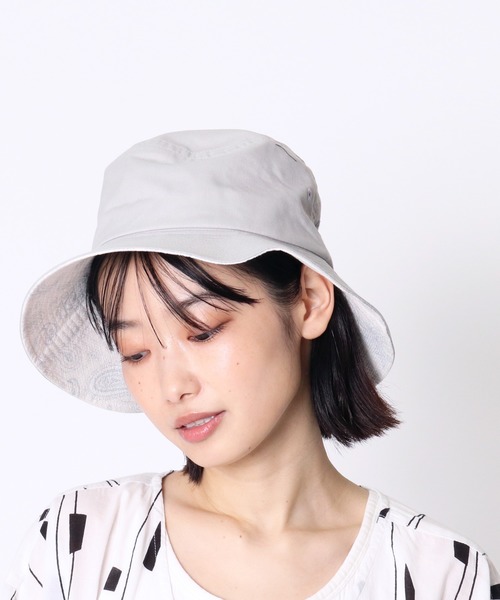 salle de bal（サルデバル）の「▽ ST:UV LONG BRIM BUCKET バケットハット（ハット・レディース・ブラック/オフホワイト/ベージュ/ネイビー/グレー・FREE）」の4枚目の写真