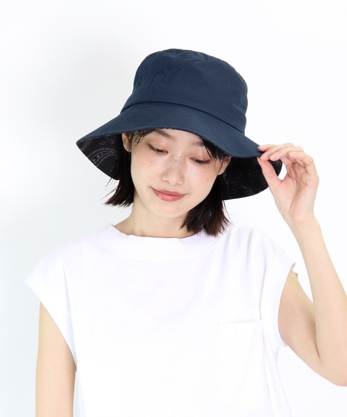 salle de bal（サルデバル）の「▽ ST:UV LONG BRIM BUCKET バケットハット（ハット・レディース・ブラック/オフホワイト/ベージュ/ネイビー/グレー・FREE）」の7枚目の写真