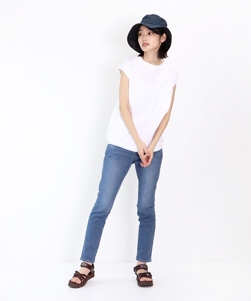 salle de bal（サルデバル）の「▽ ST:UV LONG BRIM BUCKET バケットハット（ハット・レディース・ブラック/オフホワイト/ベージュ/ネイビー/グレー・FREE）」の8枚目の写真