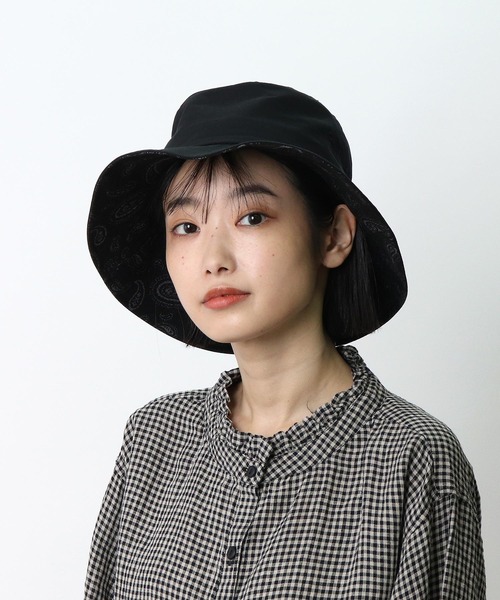 salle de bal（サルデバル）の「▽ ST:UV LONG BRIM BUCKET バケットハット（ハット・レディース・ブラック/オフホワイト/ベージュ/ネイビー/グレー・FREE）」の10枚目の写真