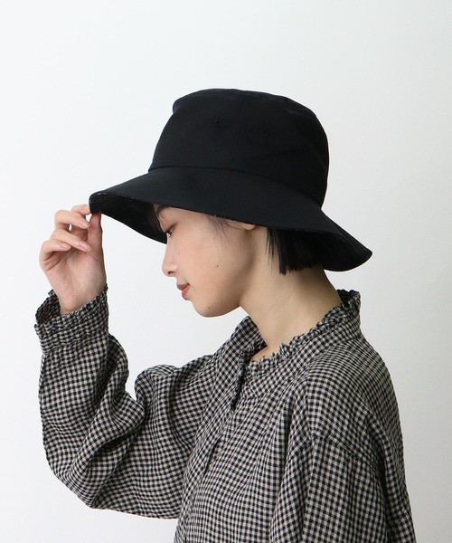 salle de bal（サルデバル）の「▽ ST:UV LONG BRIM BUCKET バケットハット（ハット・レディース・ブラック/オフホワイト/ベージュ/ネイビー/グレー・FREE）」の11枚目の写真
