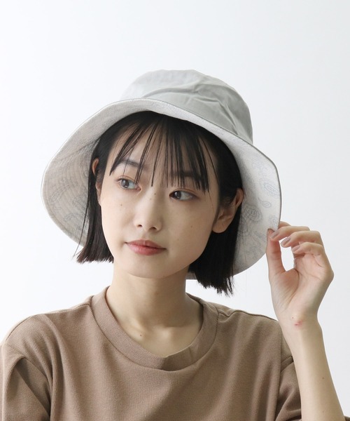 salle de bal（サルデバル）の「▽ ST:UV LONG BRIM BUCKET バケットハット（ハット・レディース・ブラック/オフホワイト/ベージュ/ネイビー/グレー・FREE）」の13枚目の写真