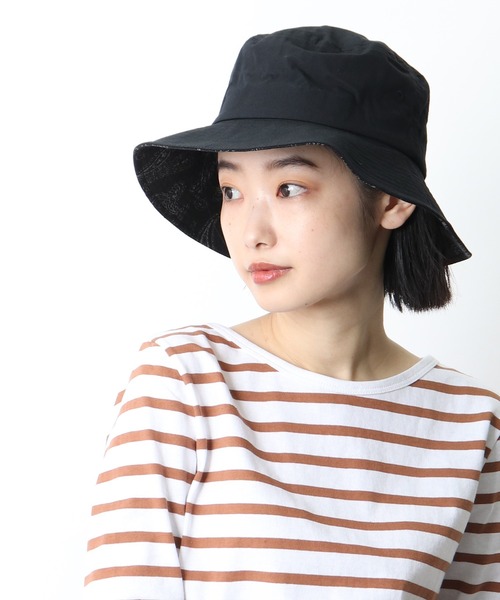 salle de bal（サルデバル）の「▽ ST:UV LONG BRIM BUCKET バケットハット（ハット・レディース・ブラック/オフホワイト/ベージュ/ネイビー/グレー・FREE）」の16枚目の写真