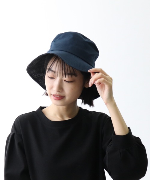 salle de bal（サルデバル）の「▽ ST:UV LONG BRIM BUCKET バケットハット（ハット・レディース・ブラック/オフホワイト/ベージュ/ネイビー/グレー・FREE）」の20枚目の写真