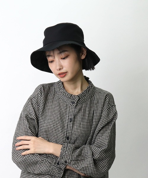 salle de bal（サルデバル）の「▽ ST:UV LONG BRIM BUCKET バケットハット（ハット・レディース・ブラック/オフホワイト/ベージュ/ネイビー/グレー・FREE）」の9枚目の写真