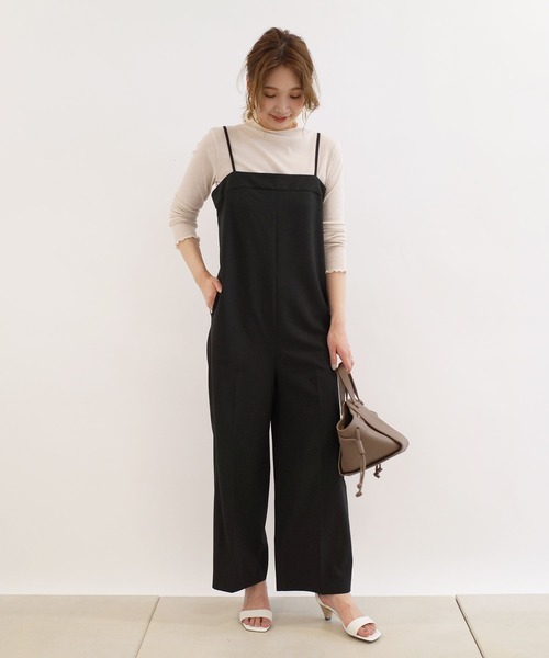 DouDou(ドゥドゥ)の「サロペット(サロペット/オーバーオール・レディース・ブラック/ベージュ・FREE)」の2枚目の写真