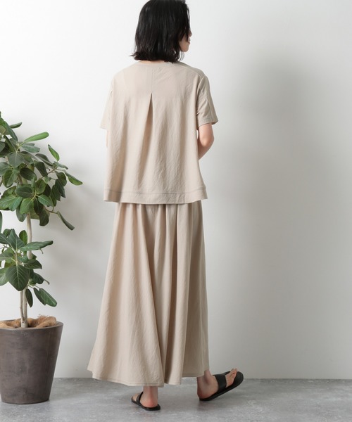 LAKOLE(ラコレ)の「【接触冷感】コンパクトピケマキシスカート / LAKOLE(スカート・レディース・ダークブラウン/カーキ/ブラック/ライトベージュ・MEDIUM/SMALL)」の17枚目の写真