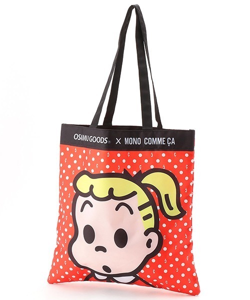 MONO　COMME CA（モノコムサ）の「ポケッタブルエコトート（トートバッグ・レディース・レッド/オレンジ/ブルー/グリーン・FREE）」の3枚目の写真