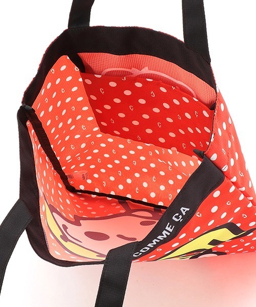 MONO　COMME CA（モノコムサ）の「ポケッタブルエコトート（トートバッグ・レディース・レッド/オレンジ/ブルー/グリーン・FREE）」の5枚目の写真