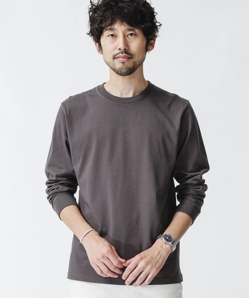 【 】★兼用★リラックスフィット長袖Tシャツ セール】超長綿リラックスフィットクルーネックTシャツL/S(T