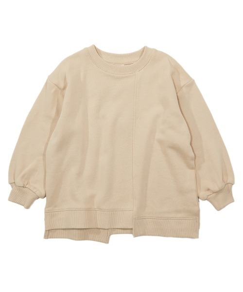 devirock（デビロック）の「BIGシルエット切替スウェットトレーナー（スウェット・キッズ・ホワイト/ブラック/ベージュ/ライトオリーブ/ブルー系その他/パープル系その他・110cm/100cm/120cm/130cm/140cm/150cm/160cm）」の16枚目の写真