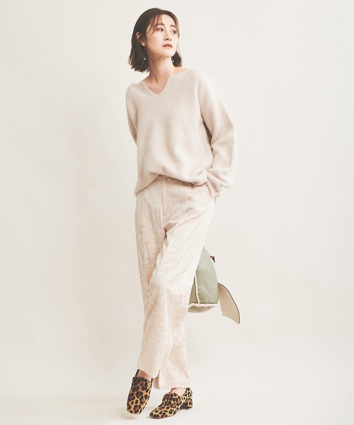 The Virgnia（ザ ヴァージニア）の「ジャガードパイピングタックパンツ（その他パンツ・レディース・ベージュ/ライトグリーン・38/36）」の10枚目の写真