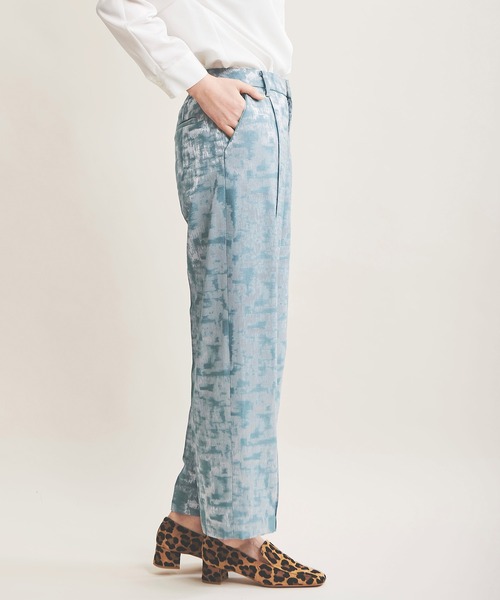 The Virgnia（ザ ヴァージニア）の「ジャガードパイピングタックパンツ（その他パンツ・レディース・ベージュ/ライトグリーン・38/36）」の8枚目の写真