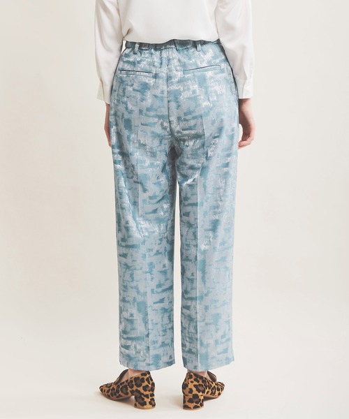 The Virgnia（ザ ヴァージニア）の「ジャガードパイピングタックパンツ（その他パンツ・レディース・ベージュ/ライトグリーン・38/36）」の5枚目の写真