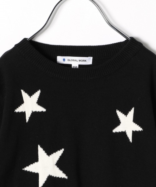 GLOBAL WORK（グローバルワーク）の「【キッズ】洗えるグラフィックニット/885372（ニット/セーター・キッズ・チャコールグレー/ブラック/ブラウン/ライトグリーン/パープル系その他2/ホワイト系その他2・110cm/100cm/120cm/130cm/140cm）」の7枚目の写真