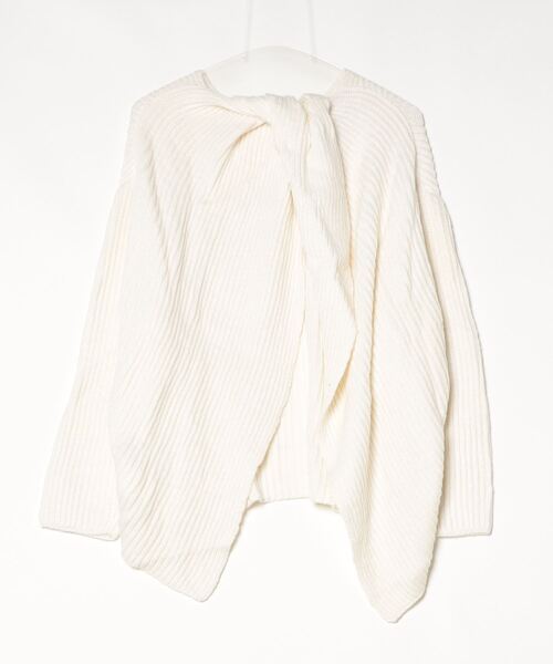 ROYAL FLASH（ロイヤルフラッシュ）の「CITOROIZM/シトロイムズ/前後着用ねじれニット（ニット/セーター・レディース・オフホワイト・FREE）」の2枚目の写真