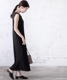 classicalelf | サテンノースリーブワッシャーワンピース(袖なし)(ワンピース)