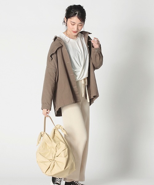 toucher du brise(トゥシェドブリーズ)の「リブニットパンツ(その他パンツ・レディース・ブラック/ベージュ・M)」の6枚目の写真