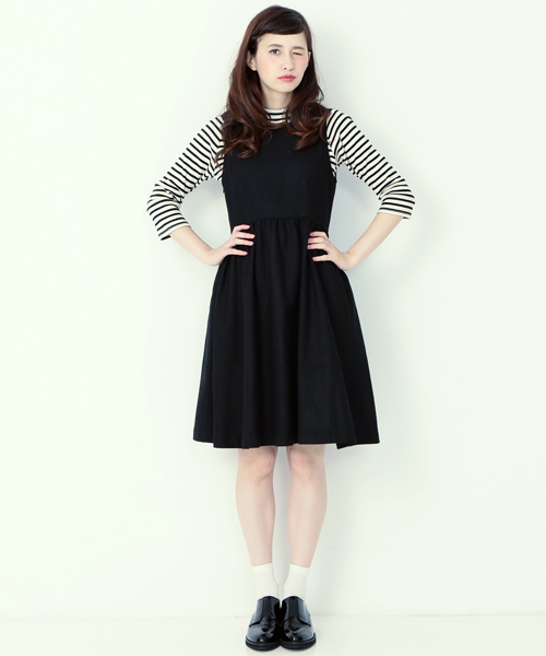 Another Edition（アナザーエディション）の「2WAYプレーンワンピース/AE 2WAY PLAIN OP（ワンピース・レディース・ブラック・ﾌﾘ-）」の11枚目の写真