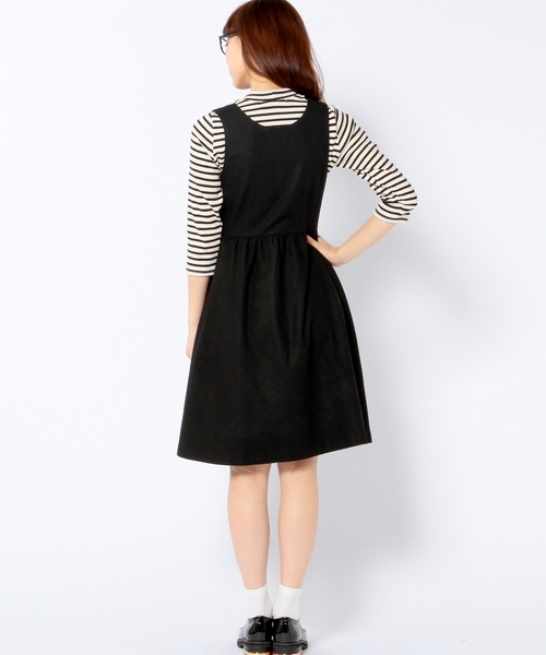 Another Edition（アナザーエディション）の「2WAYプレーンワンピース/AE 2WAY PLAIN OP（ワンピース・レディース・ブラック・ﾌﾘ-）」の3枚目の写真