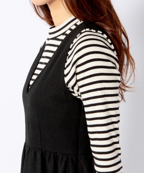 Another Edition（アナザーエディション）の「2WAYプレーンワンピース/AE 2WAY PLAIN OP（ワンピース・レディース・ブラック・ﾌﾘ-）」の5枚目の写真