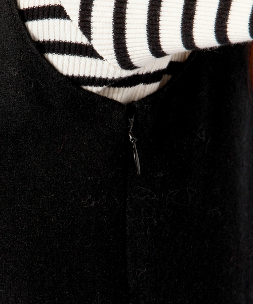 Another Edition（アナザーエディション）の「2WAYプレーンワンピース/AE 2WAY PLAIN OP（ワンピース・レディース・ブラック・ﾌﾘ-）」の6枚目の写真