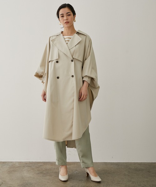 安い セール オンライン セール 花粉ガード 撥水 トレンチポンチョ トレンチコート Salon Adam Et Rope サロン アダム エ ロペ のファッション 当店売れ筋 入荷 Chocolate Brands Com