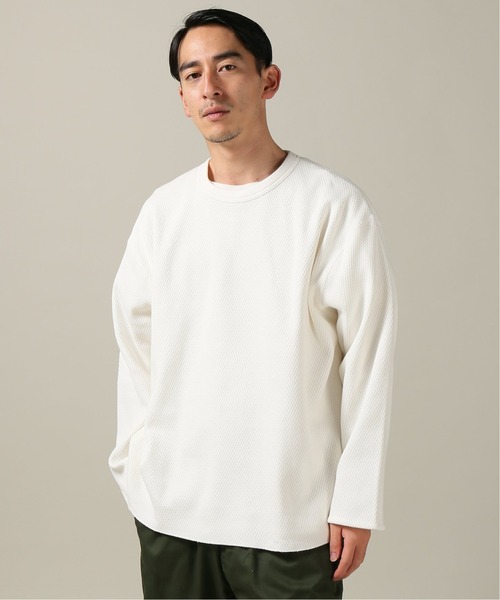 JOURNAL STANDARD(ジャーナルスタンダード)の「ヘビーワッフル クルーネック(Tシャツ/カットソー・メンズ・オレンジ/ライトブルー/ホワイト/ブラック系その他・SMALL/LARGE/MEDIUM)」の2枚目の写真