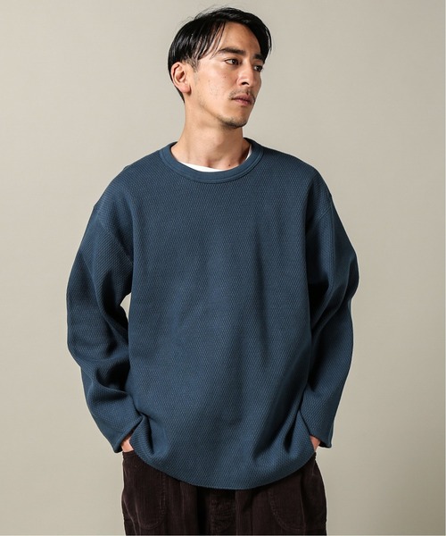 JOURNAL STANDARD(ジャーナルスタンダード)の「ヘビーワッフル クルーネック(Tシャツ/カットソー・メンズ・オレンジ/ライトブルー/ホワイト/ブラック系その他・SMALL/LARGE/MEDIUM)」の3枚目の写真