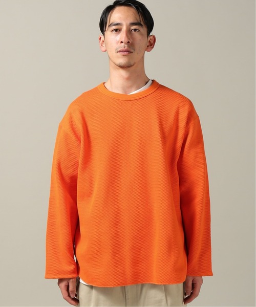 JOURNAL STANDARD(ジャーナルスタンダード)の「ヘビーワッフル クルーネック(Tシャツ/カットソー・メンズ・オレンジ/ライトブルー/ホワイト/ブラック系その他・SMALL/LARGE/MEDIUM)」の6枚目の写真