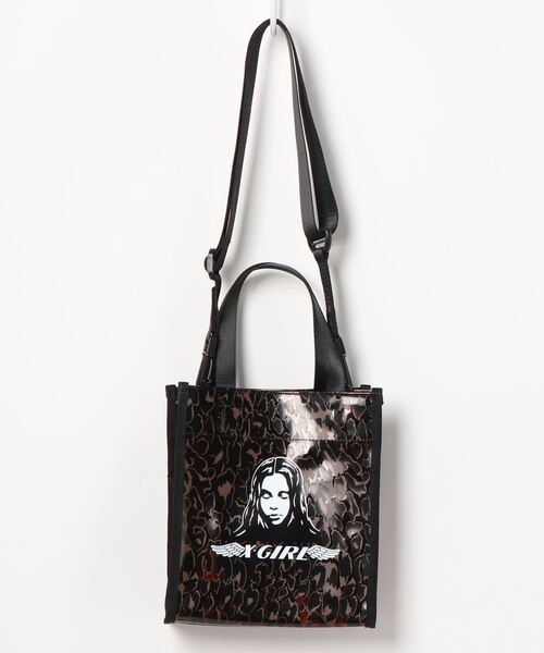 X-girl(エックスガール)の「【X-girl /エックスガール】 ANGEL FACE MINI TOTE BAG(トートバッグ・レディース・ホワイト/ブラック/ベージュ・FREE)」の1枚目の写真