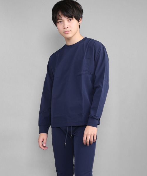 CERCA（チェルカ）の「RM/クルーネック　ポケットナイロンティ（Tシャツ/カットソー・メンズ・ブラック/ブルー/ベージュ・MEDIUM/LARGE）」の3枚目の写真