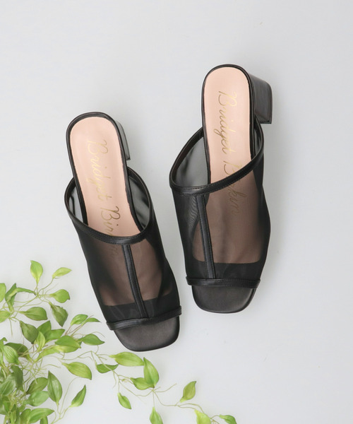 Bridget Birkin（ブリジットバーキン）の「チュールスクエアミュール(512305)（サンダル・レディース・ブラック/ベージュ・LL/M/L/S）」の2枚目の写真