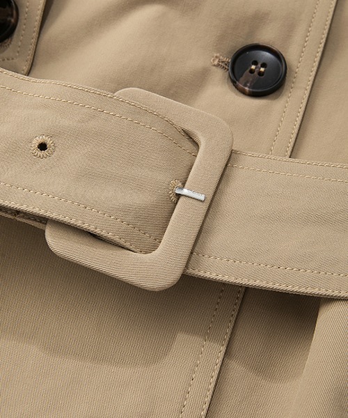 Fano Studios(ファノ ストゥディオズ)の「【Fano Studios】 Double breasted middle length wide trench coat cb-3 FC21W042(トレンチコート・レディース・ベージュ/ライトグレー・L/S/M)」の14枚目の写真