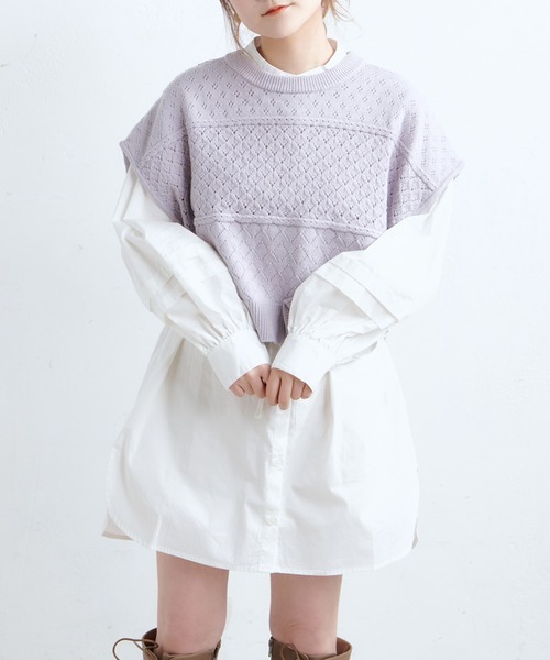 one after another NICE CLAUP(ワンアフターアナザーナイスクラップ)の「【Web限定】ベストセットチュニック(Tシャツ/カットソー・レディース・ブラック/サックスブルー/アイボリー/モカ・FREE)」の4枚目の写真