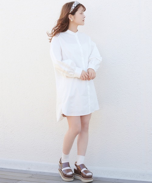 one after another NICE CLAUP(ワンアフターアナザーナイスクラップ)の「【Web限定】ベストセットチュニック(Tシャツ/カットソー・レディース・ブラック/サックスブルー/アイボリー/モカ・FREE)」の12枚目の写真