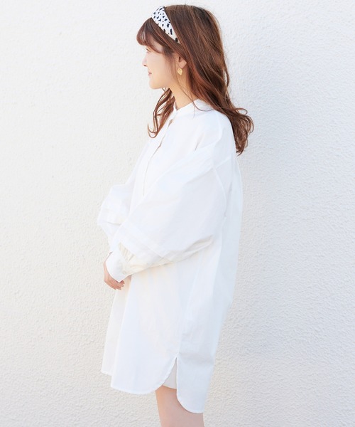 one after another NICE CLAUP(ワンアフターアナザーナイスクラップ)の「【Web限定】ベストセットチュニック(Tシャツ/カットソー・レディース・ブラック/サックスブルー/アイボリー/モカ・FREE)」の20枚目の写真
